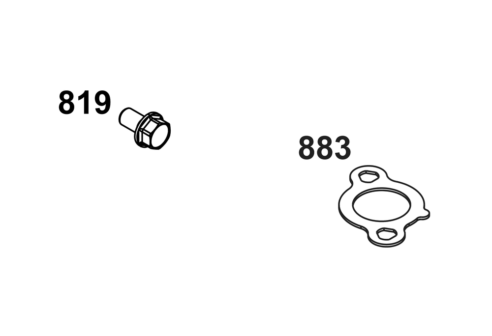 Exhaust Group Diagram and Parts List for 305777-0112-B5 200000 - 399999 Briggs and Stratton Engine